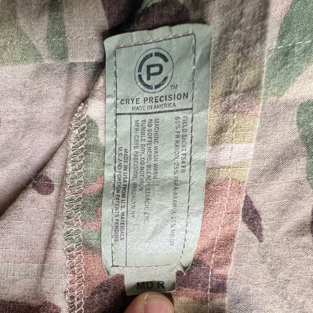 Crye Precision Field Shirt FS4 FR Mens Medium Regular Multicam Camo Tactical Top - Picture 5 of 7